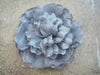 New York Hand Crafted Flower Brooch - Grey Silk