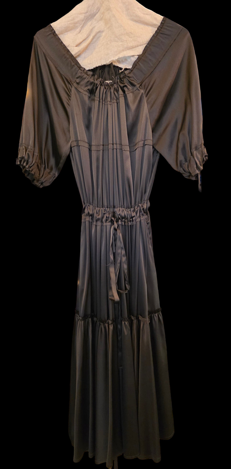Volant Dress (Silk Satin)