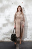 Button Through Shirt Dress (Silk) - Mushroom