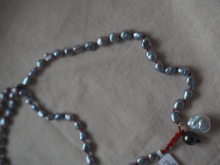 Baroque grey pearls