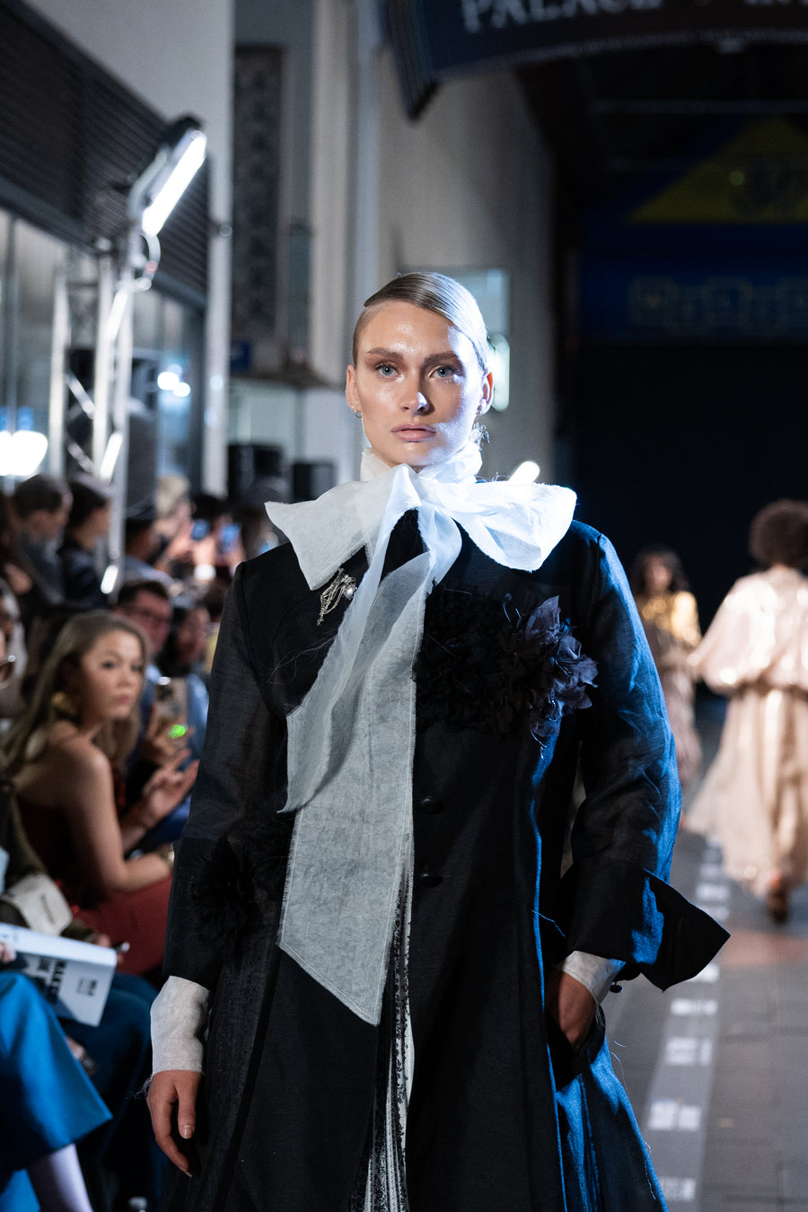 Maxi Riding Coat (Silk Linen) - Black