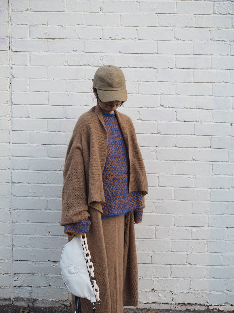 Luxe Light Weight kimono Cardi (Alpaca) - Camel
