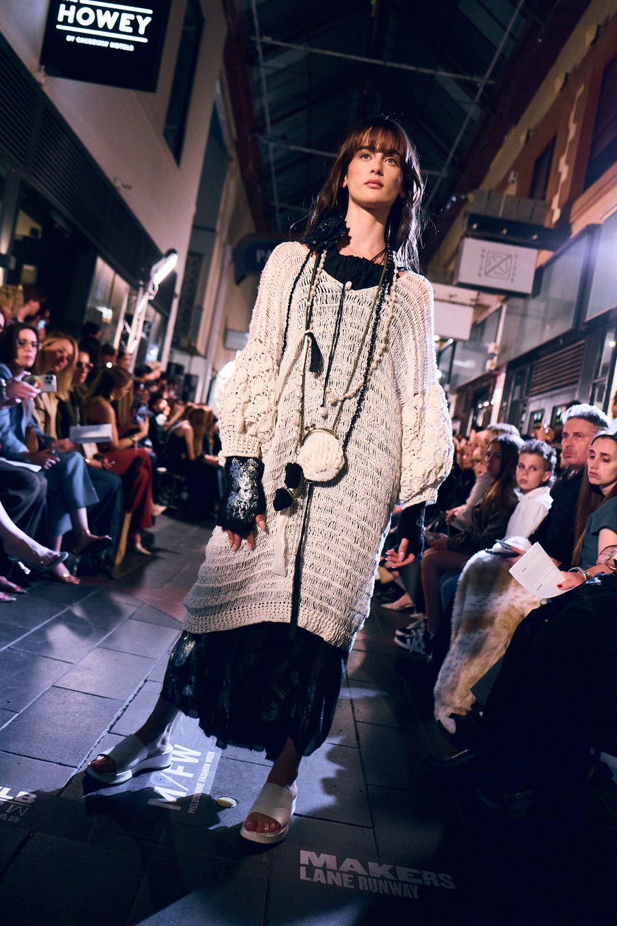 Hand crochet bluson dress (Linen)