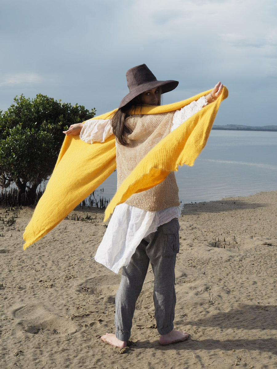 Luxe Light Weight Wrap (Alpaca) Buttercup
