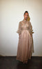 Maxi Dress With Ribbon Ties (Silk Lame) - Metallic