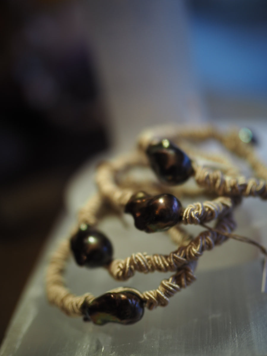Baroque Pearl Bracelet - Black Pearl
