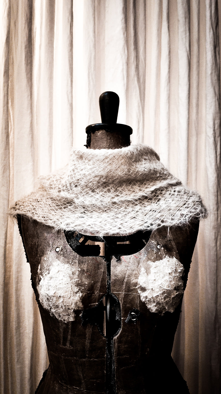 Hand loom snood collar (Alpaca) - Nude