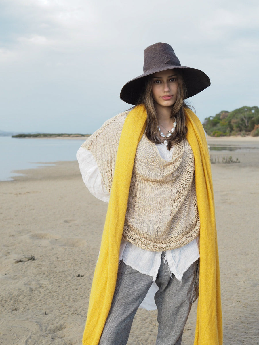 Luxe Light Weight Wrap (Alpaca) Buttercup
