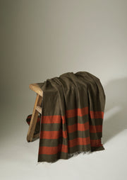 Mirror Throw Striped (Cashmere ) Khaki