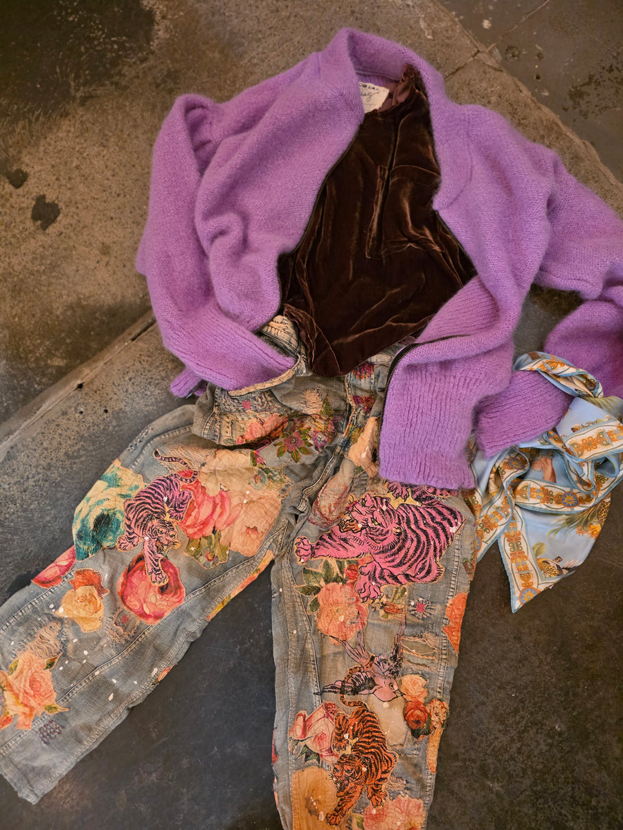 Luxe Zip Up Bomber Cardi ( Alpaca)