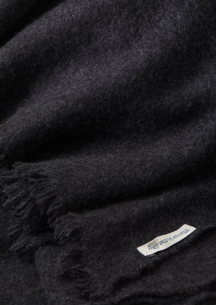 Soft Felted Cashmere Blanket ( Baby Cashmere ) Charcoal