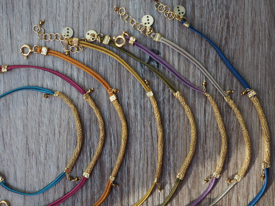 Little Muamara Hand Loom Bracelet (Sterling Silver Gold Plated)