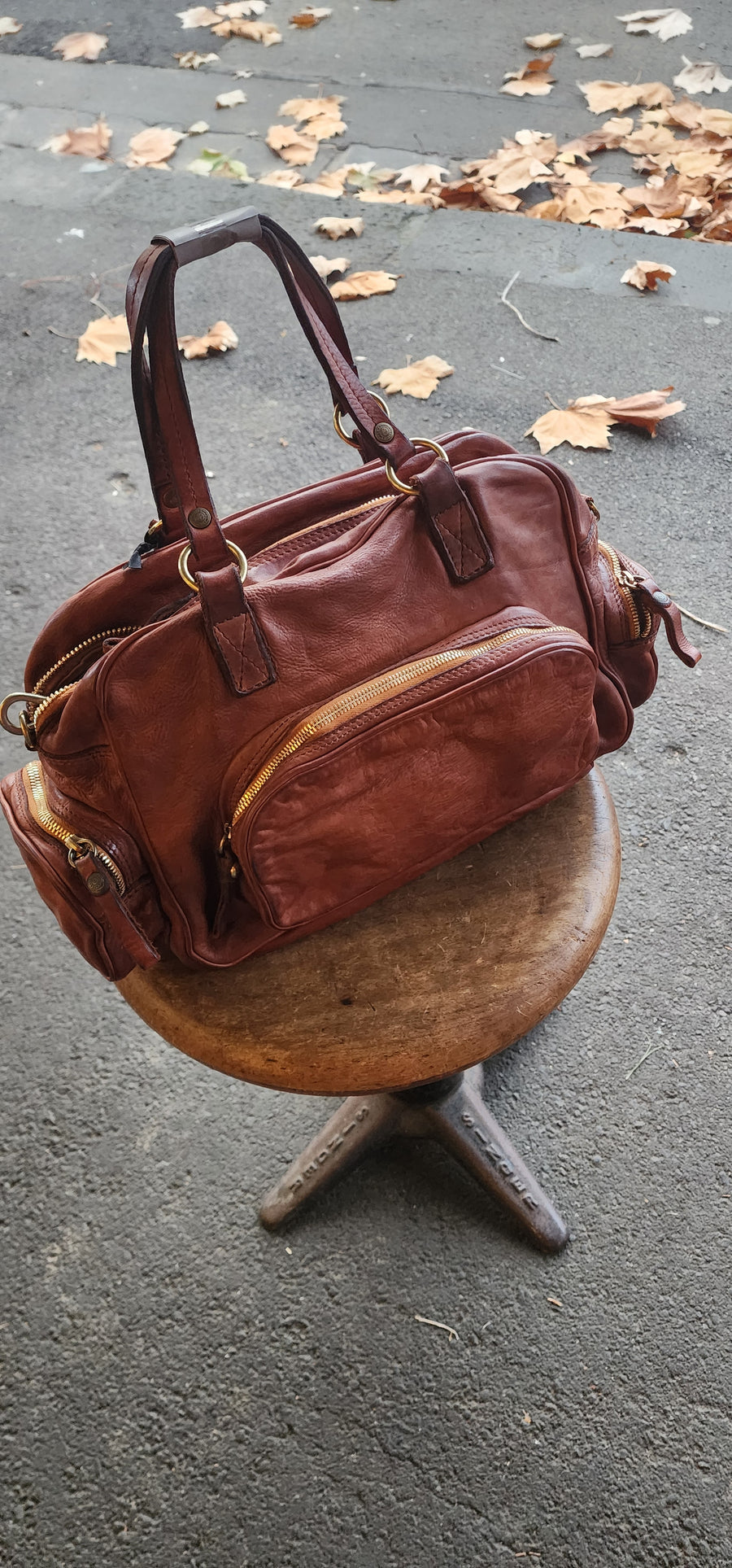Bauletto bowling bag (Leather) Military