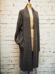 Shawl collar Luxe cardi (Alpaca) -Charcoal