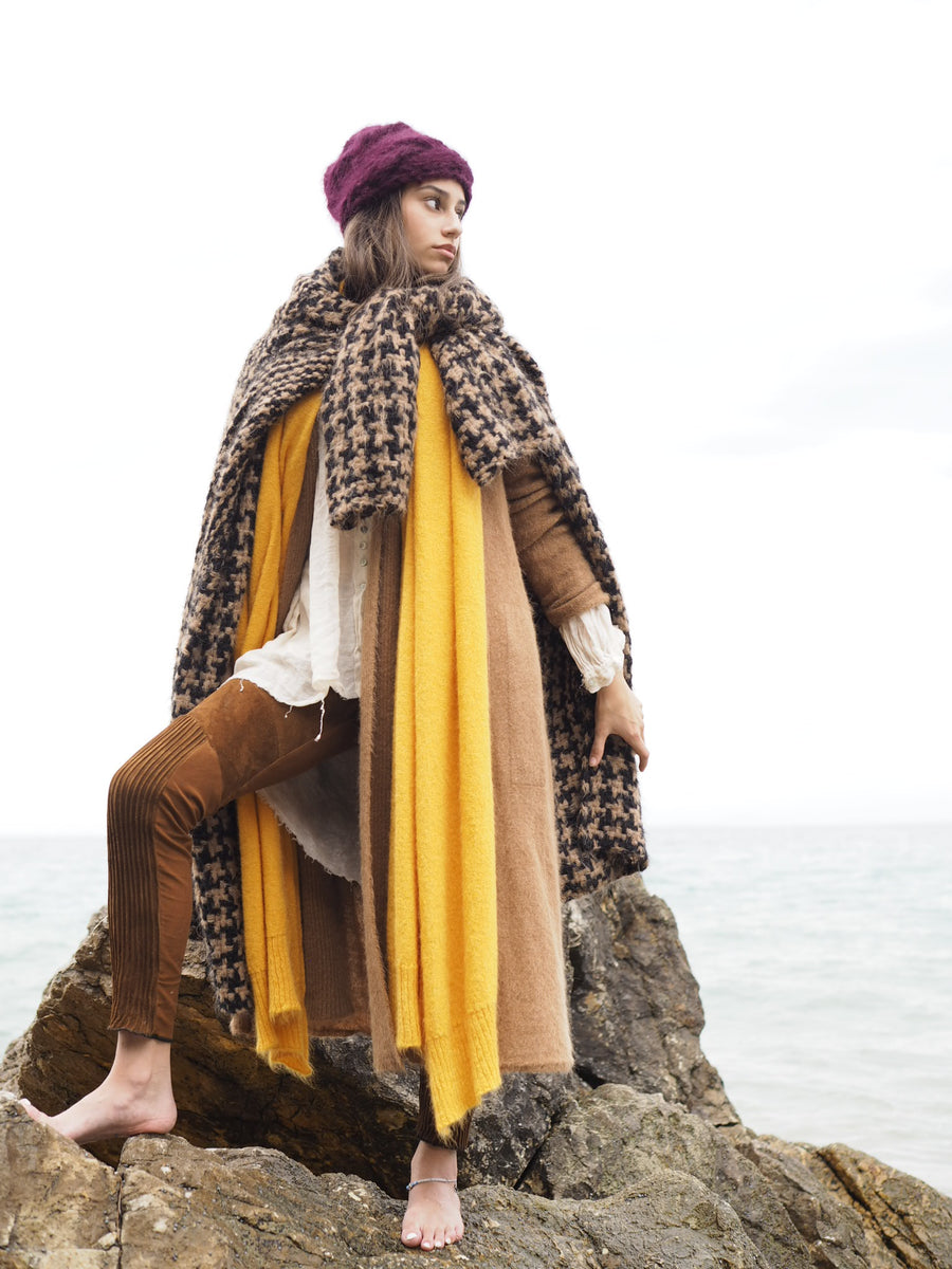 Shawl collar Luxe cardi (Alpaca)- Tan
