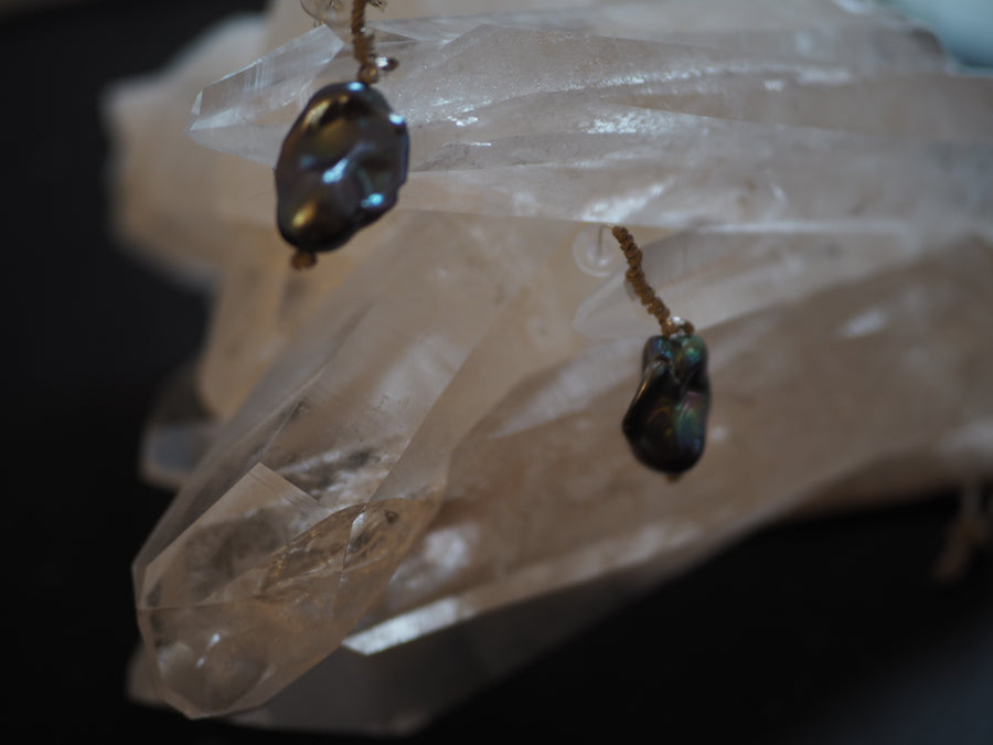 Baroque South Sea Pearls Earrings (Large) - Ebony Pearls