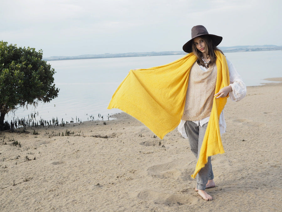 Luxe Light Weight Wrap (Alpaca) Buttercup
