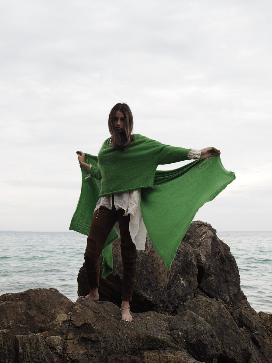 Luxe Light Weight Wrap (Alpaca) Green