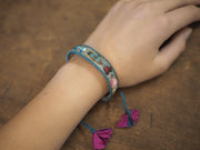 Antonia Rossi Embroidered silk Bracelet - Blue