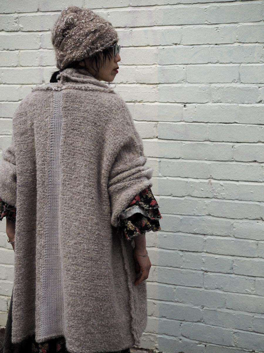 Amano Alpaca Kimono Style Coatigan - Natural