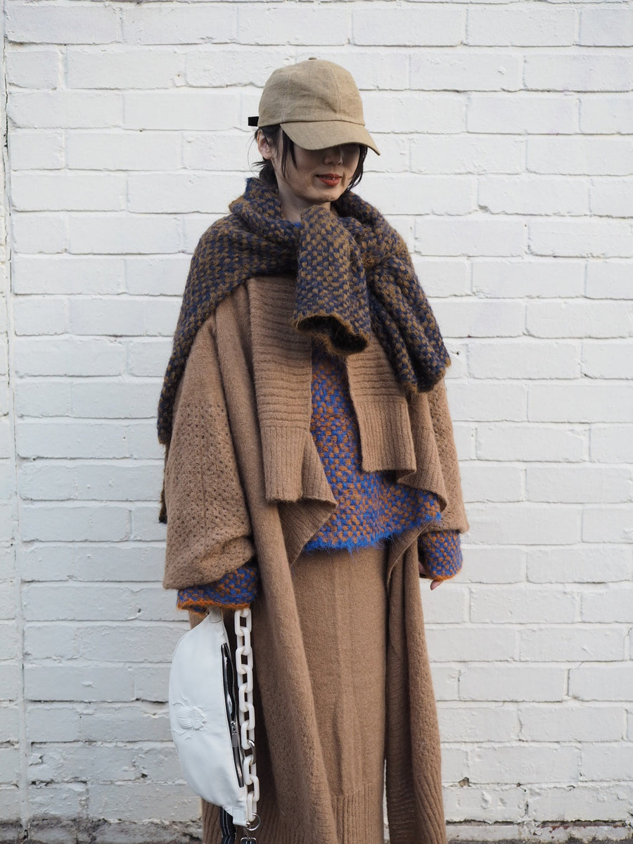 Luxe Light Weight kimono Cardi (Alpaca) - Camel