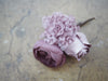 New York Hand Crafted Flower Brooch (Silk) Mauve posie
