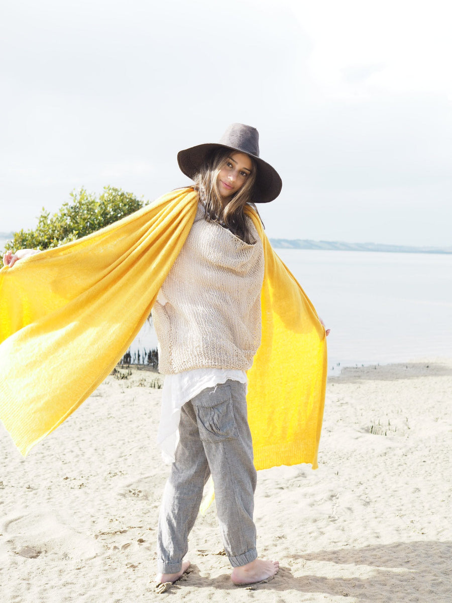 Luxe Light Weight Wrap (Alpaca) Buttercup