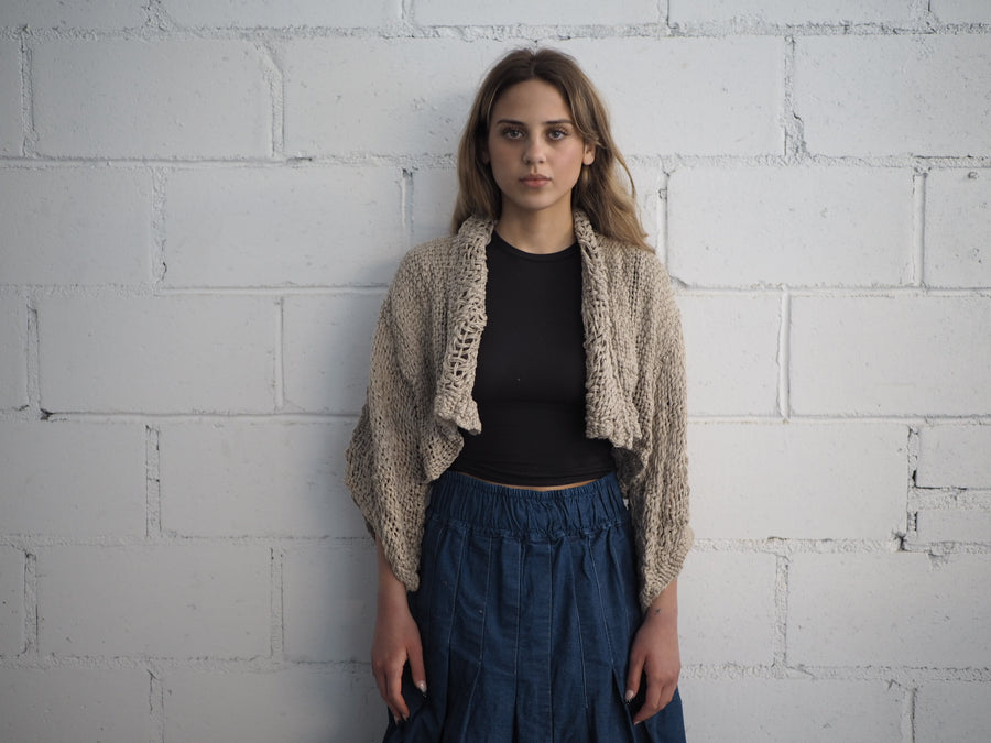 Hand Loom Bolero Jacket (Linen)
