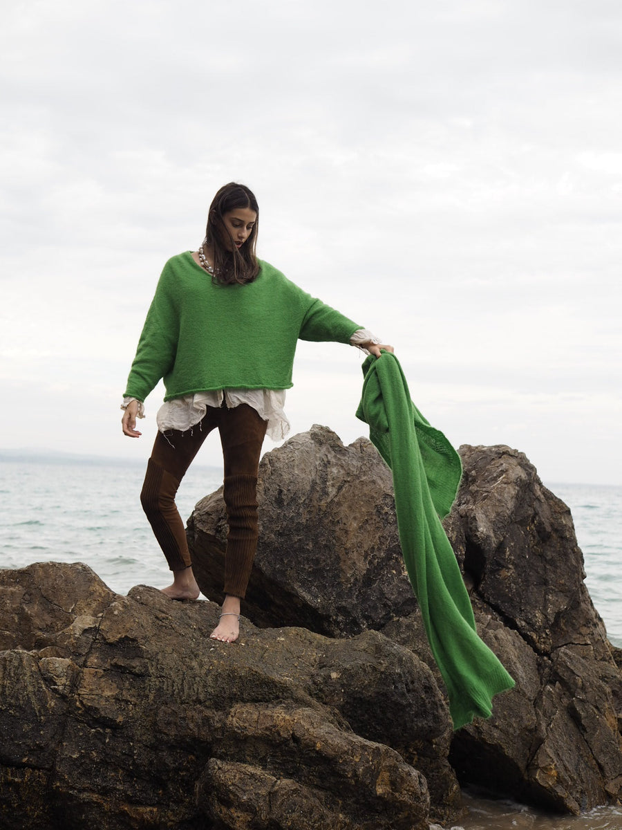 Luxe Light Weight Wrap (Alpaca) Green