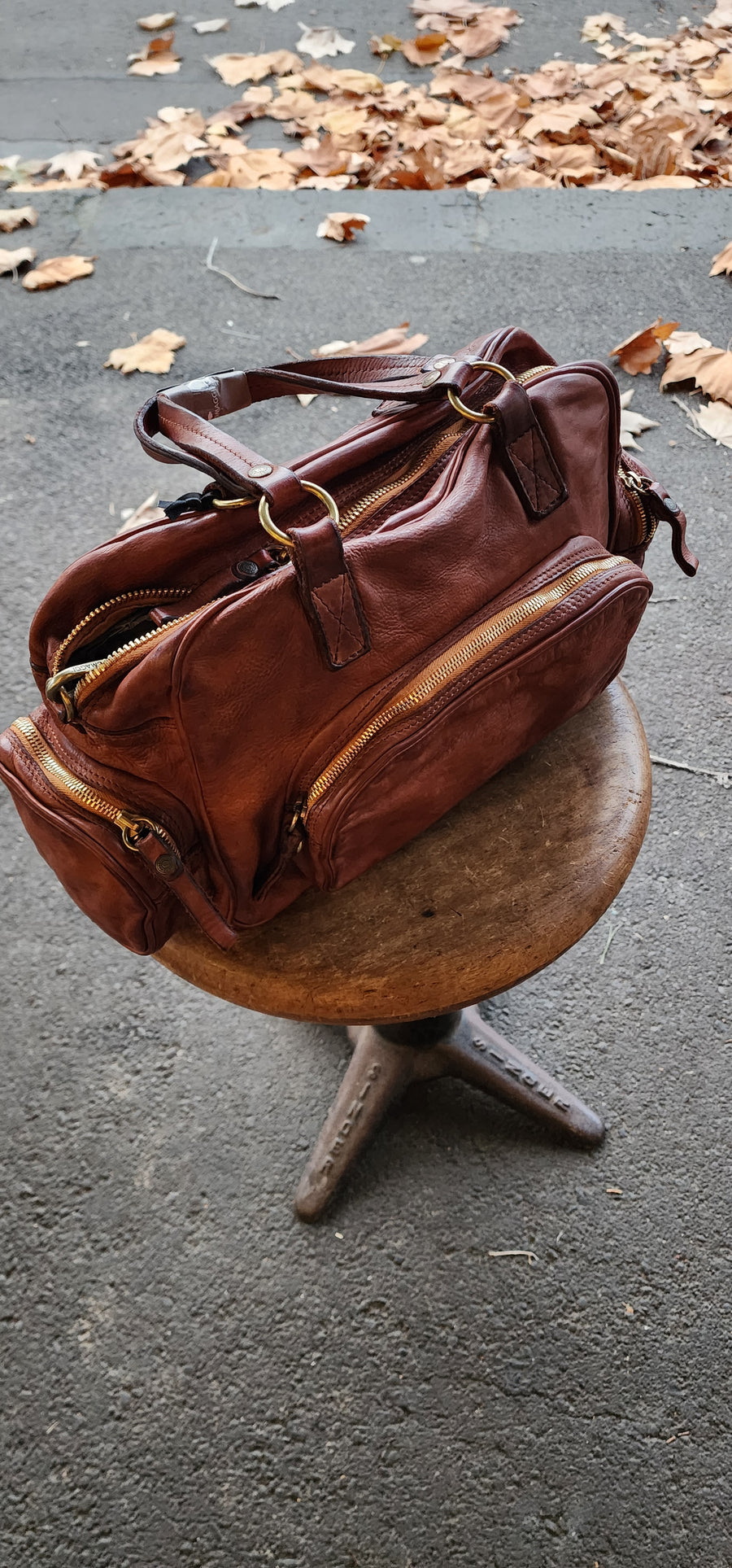 Bauletto bowling bag (Leather) Military