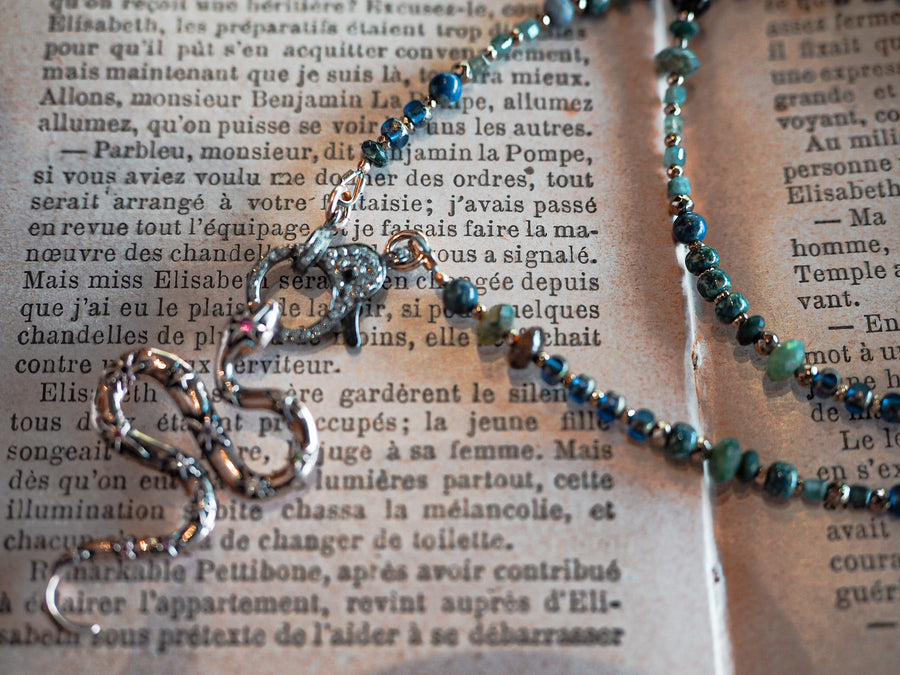 Linden necklace with Sissou the snake pendant