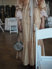 Volant Dress In Broderie Anglais (Cotton)- hand dyed