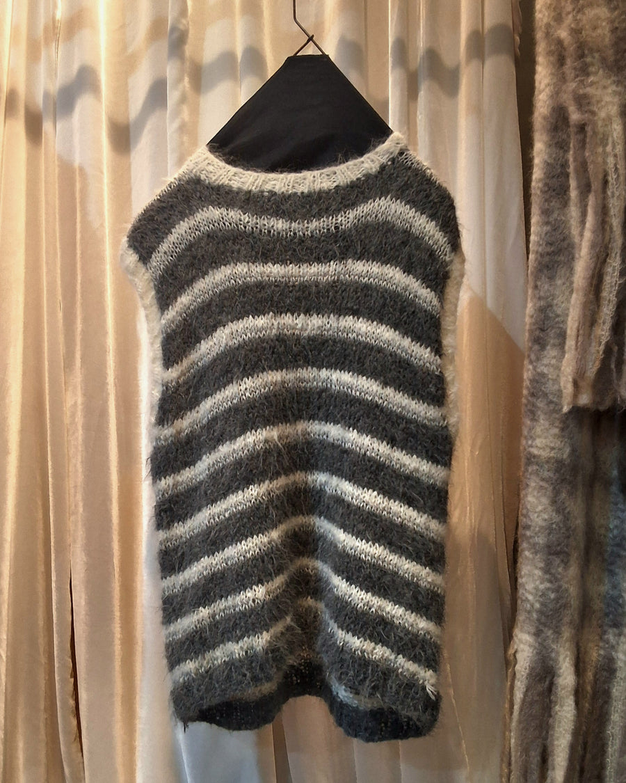 Hand-Knit Alpaca Stripe Vest