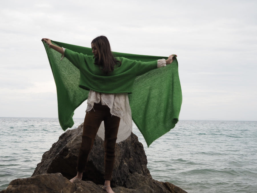 Luxe Light Weight Wrap (Alpaca) Green