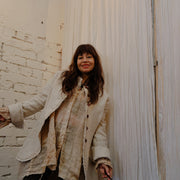 Mid length Tux Style Riding Jacket (Linen) - Ecru