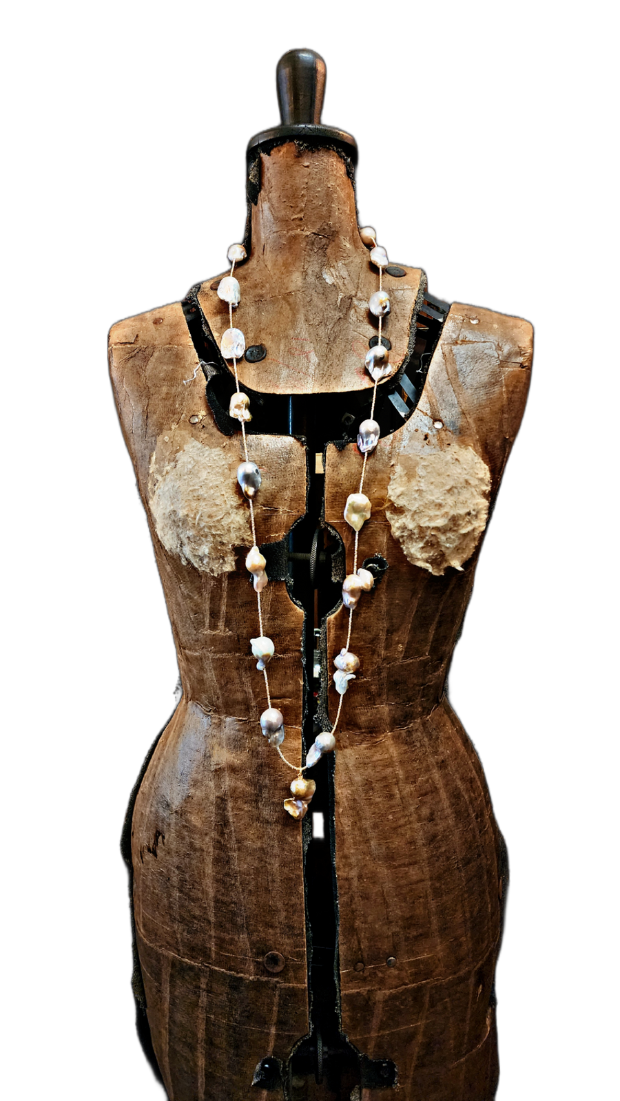 Hefty Pearl Spacer Necklace - Ivory