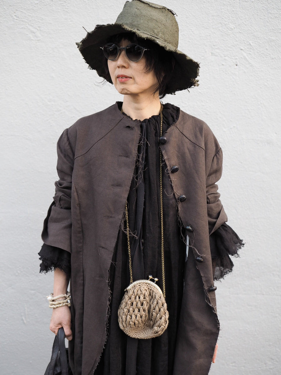 Maxi Riding Coat (Linen) - Truffle
