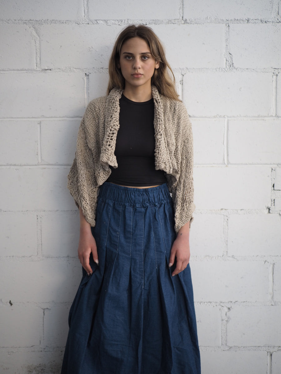 Hand Loom Bolero Jacket (Linen)