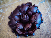 New York Hand Crafted camelia Flower Brooch - Burgundy