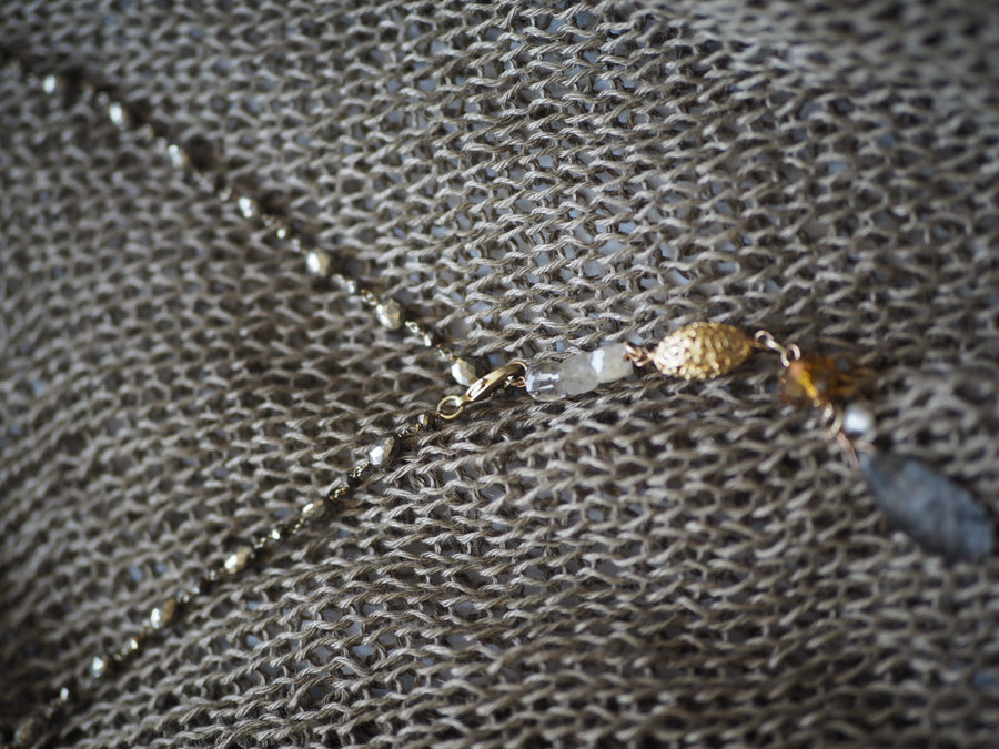 Mala Necklace - Pyrite