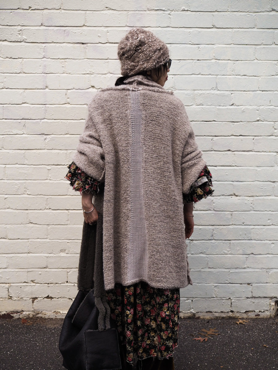 Amano Alpaca Kimono Style Coatigan - Natural