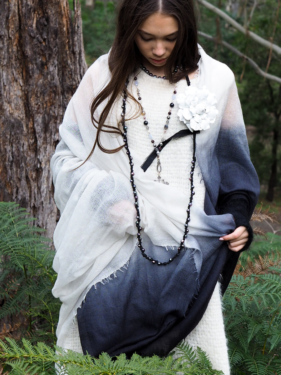 knit trapeze dress Trapeze Hand loom Maxi knit Dress (Alpaca)old snow – Amano by Lorena Laing