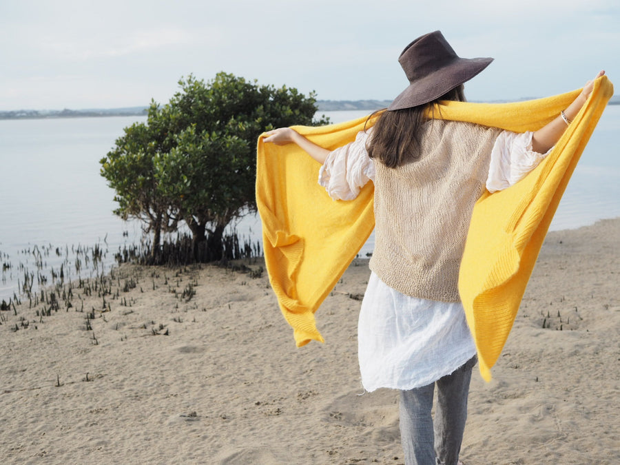 Luxe Light Weight Wrap (Alpaca) Buttercup