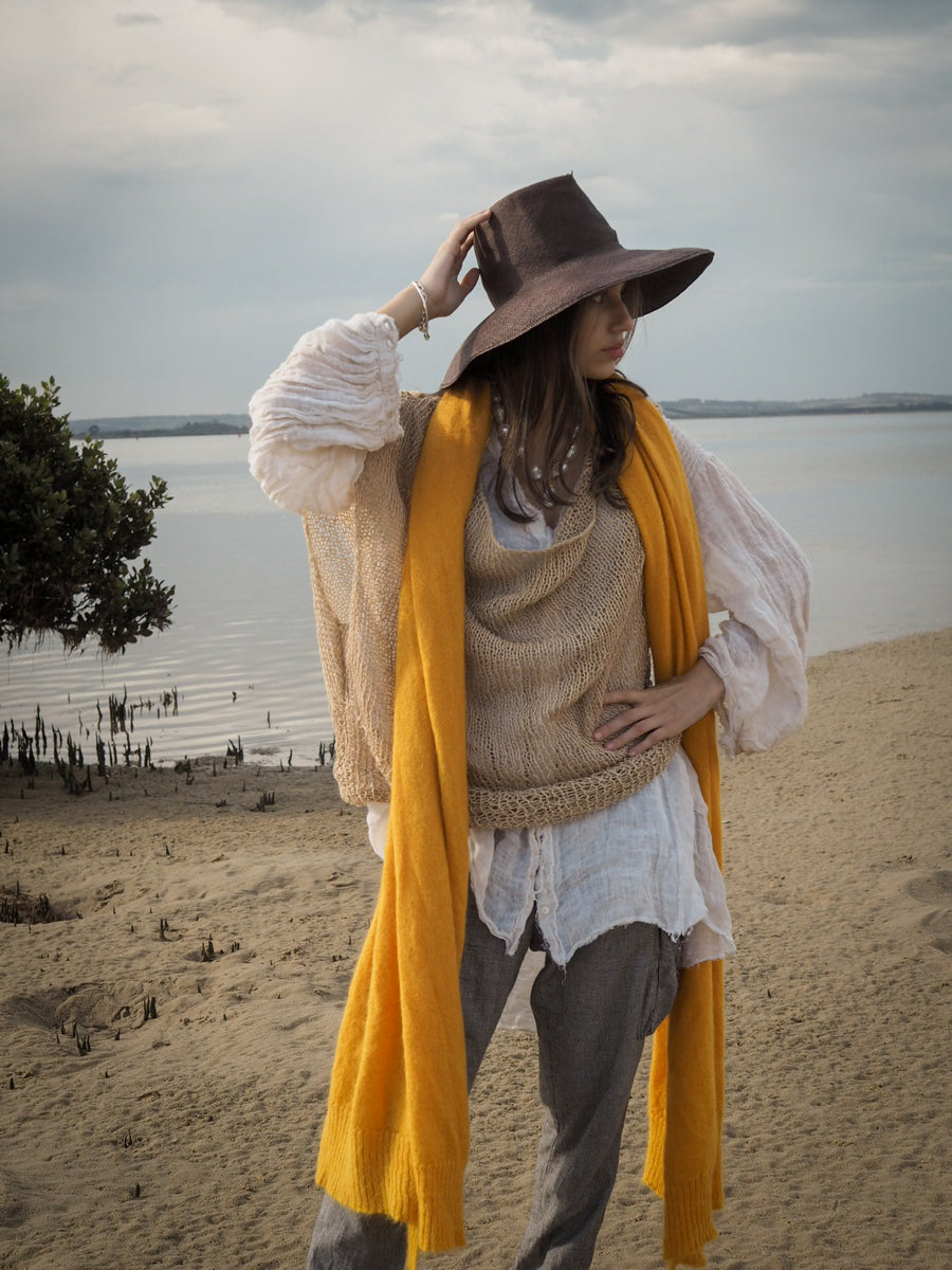 Luxe Light Weight Wrap (Alpaca) Buttercup