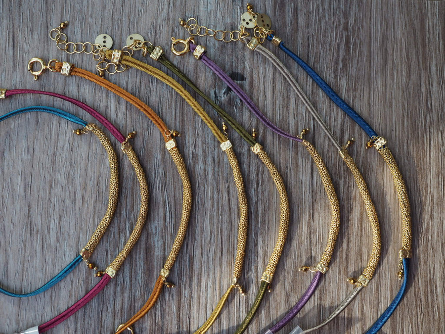 Little Muamara Hand Loom Bracelet (Sterling Silver Gold Plated)
