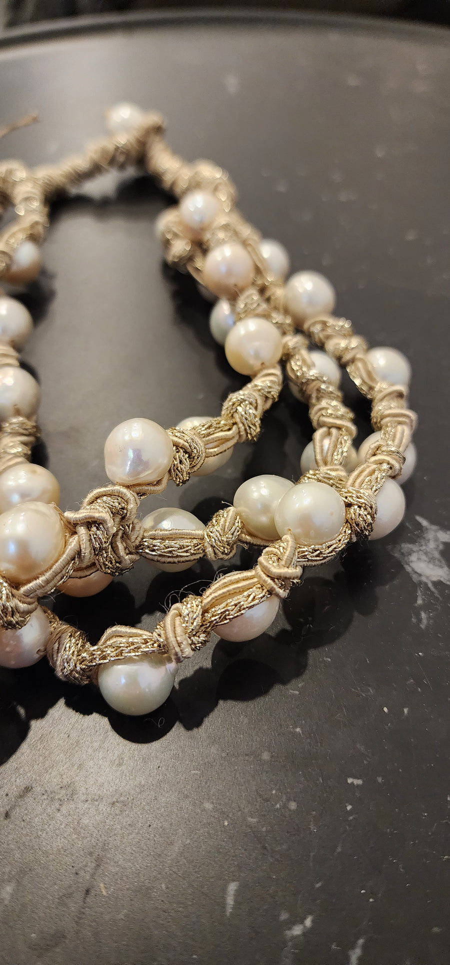 Triple Strand Tahitian Pearls Necklace - Ivory