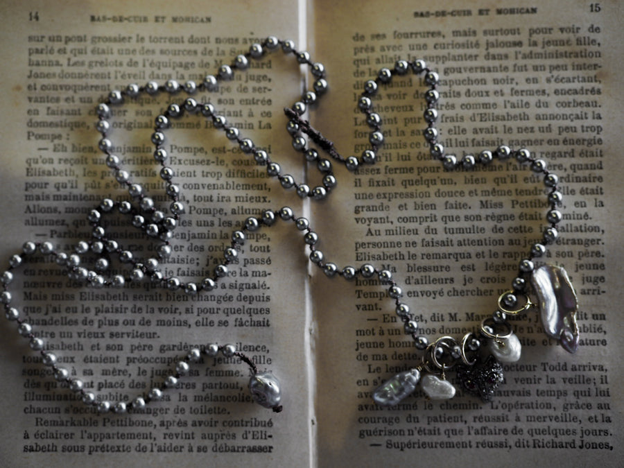 Foxy on grey Pearls