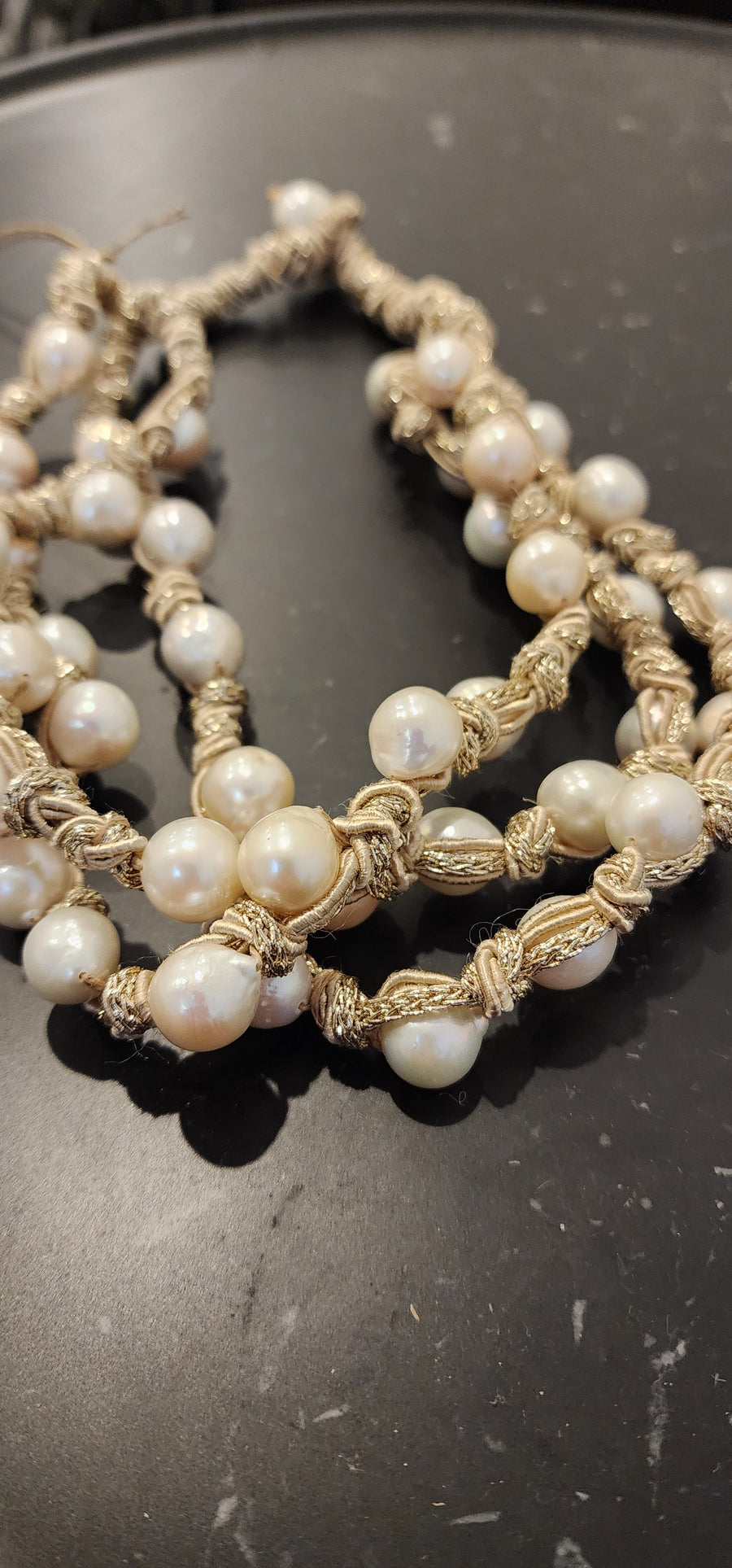 Triple Strand Tahitian Pearls Necklace - Ivory