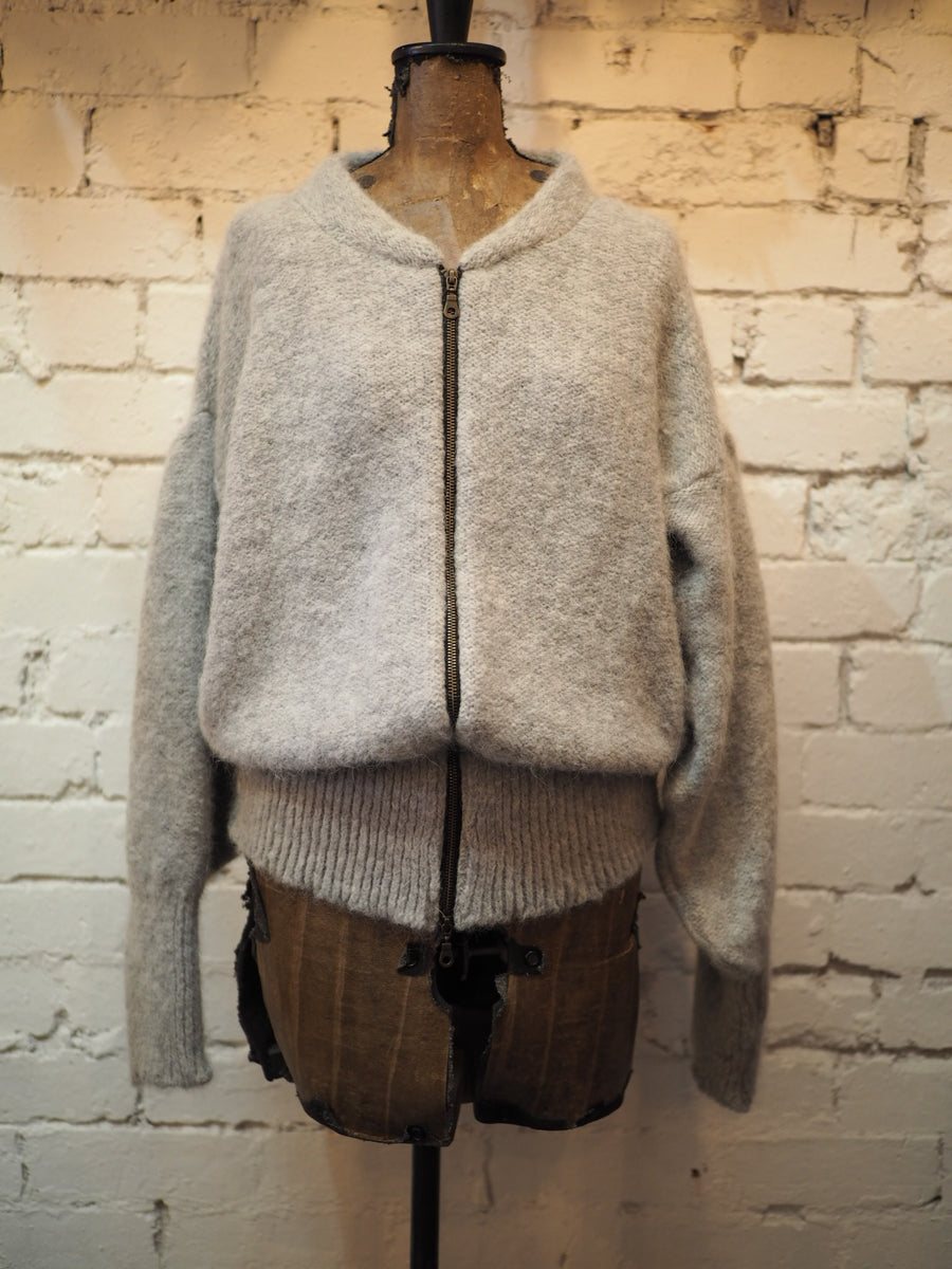 Luxe Zip Up Bomber Cardi ( Alpaca)