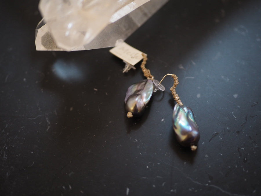Baroque South Sea Pearls Earrings (Large) - Ebony Pearls